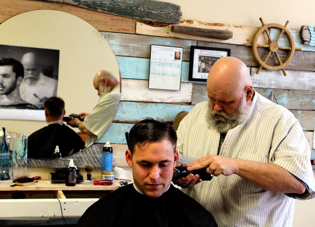 Barber drops anchor in Oak Harbor, opens Yondersea shop