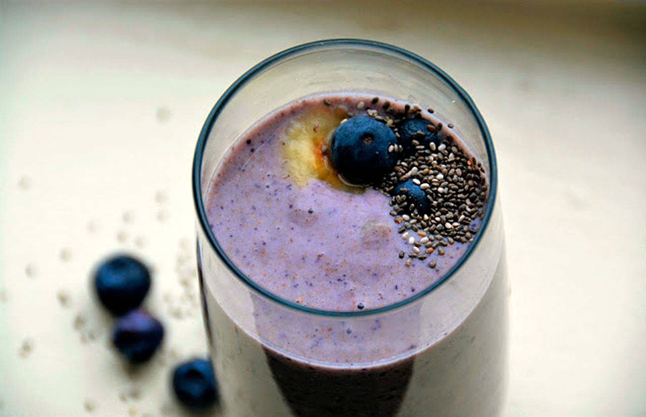 Make this blueberry smoothie year-round with either fresh or frozen berries. (Photo by Reshma Seetharam)