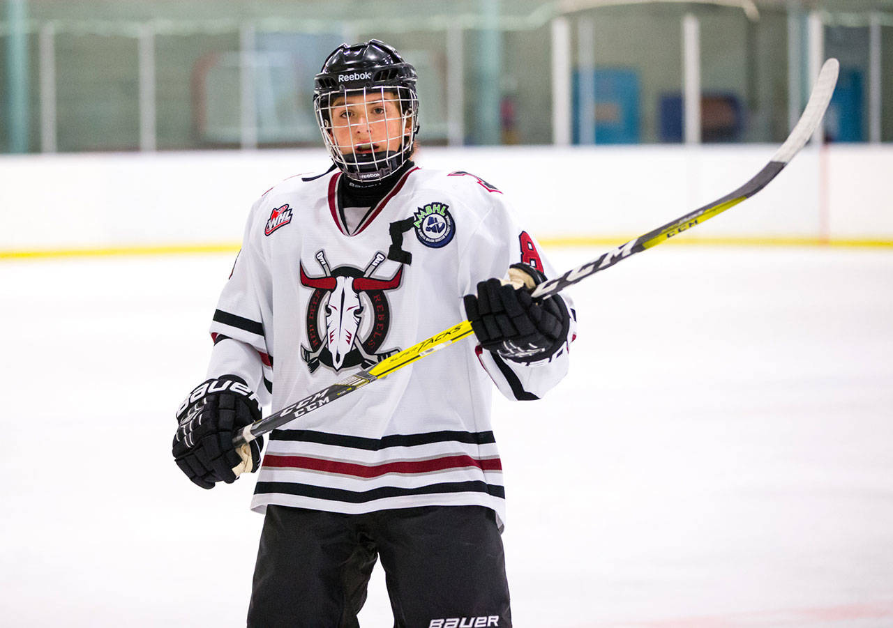 Ronan Seeley. (COURTESY EVERETT SILVERTIPS)                                The Silvertips selected Ronan Seeley from the Red Deer Rebels bantam AAA team in the first round of the WHL bantam draft Thursday. (Courtesy Everett Silvertips)