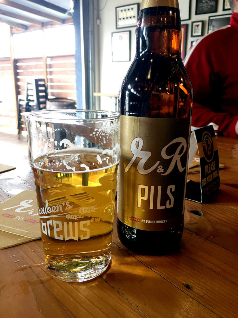 The new r&R Pils will be available in 12-ounce six packs and 22-ounce bottles. (Photo by Aaron Swaney)
