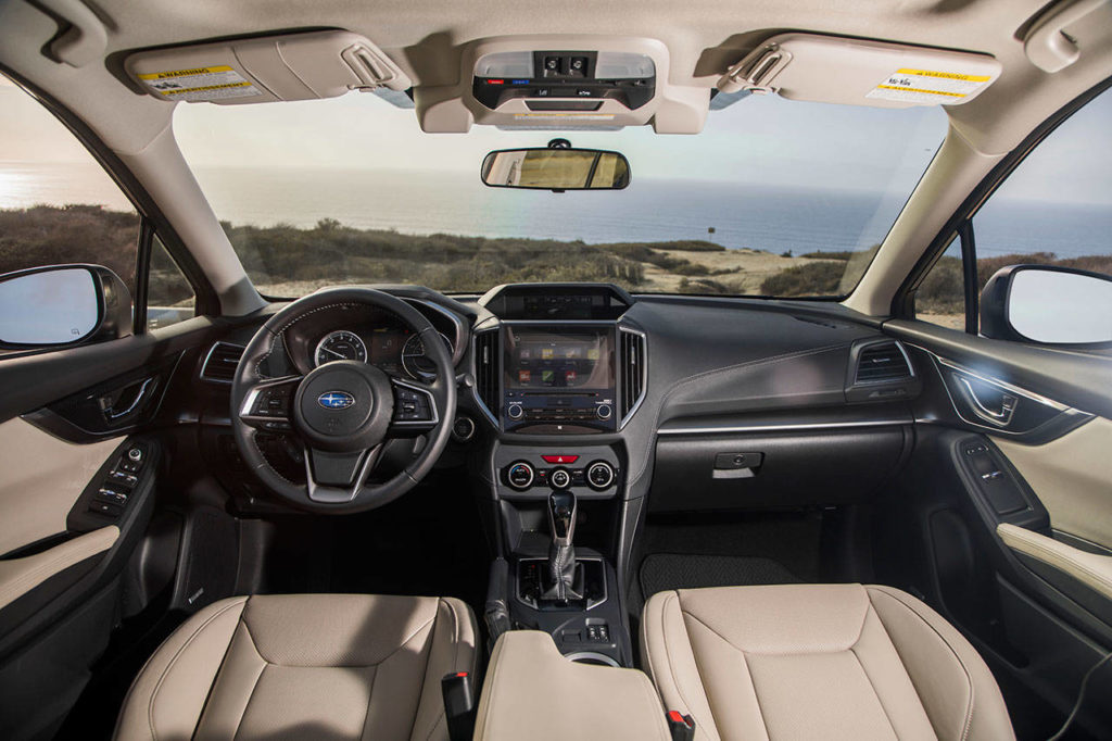 A Starlink multimedia system with 8-inch screen highlights the 2017 Subaru Impreza interior, delivering a slew of infotainment and connectivity features. (Manufacturer photo)
