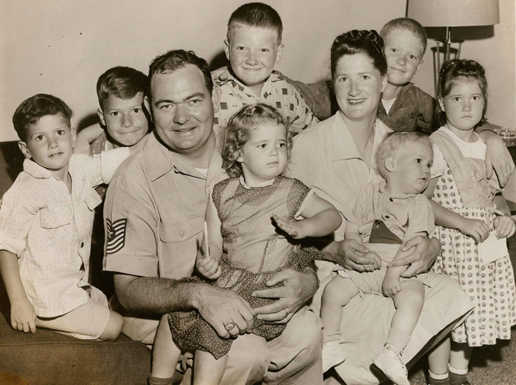 Diana J. Bushnell of Everett was honored by her son, Lake Stevens resident Daniel Bushnell, in The Herald’s Mother’s Day contest. Mrs. Bushnell and her husband raised 10 children. Daniel is the boy on the far left with his arm around his father.

