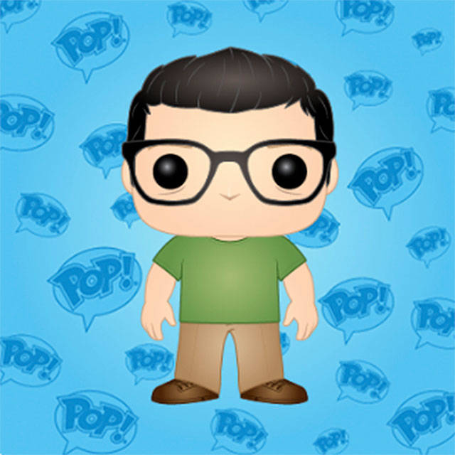 Herald digital editor Chuck Taylor as a Funko Pop! character.