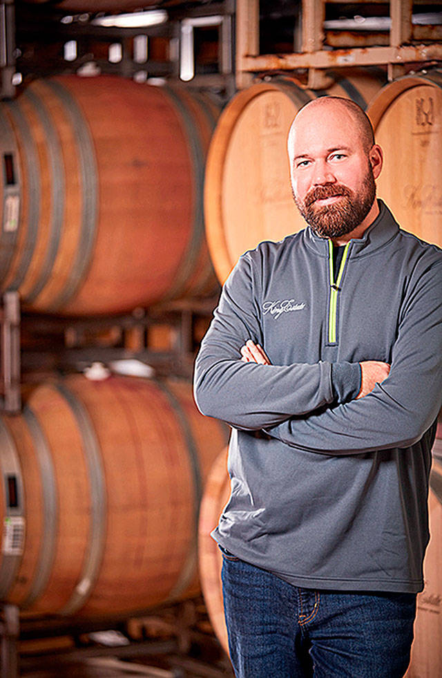 King Estate winemaker Brent Stone, with a science background at Washington State University and the University of Arkansas, helps oversee an annual production of pinot gris that now reaches 200,000 cases. (Photo courtesy of King Estate)
