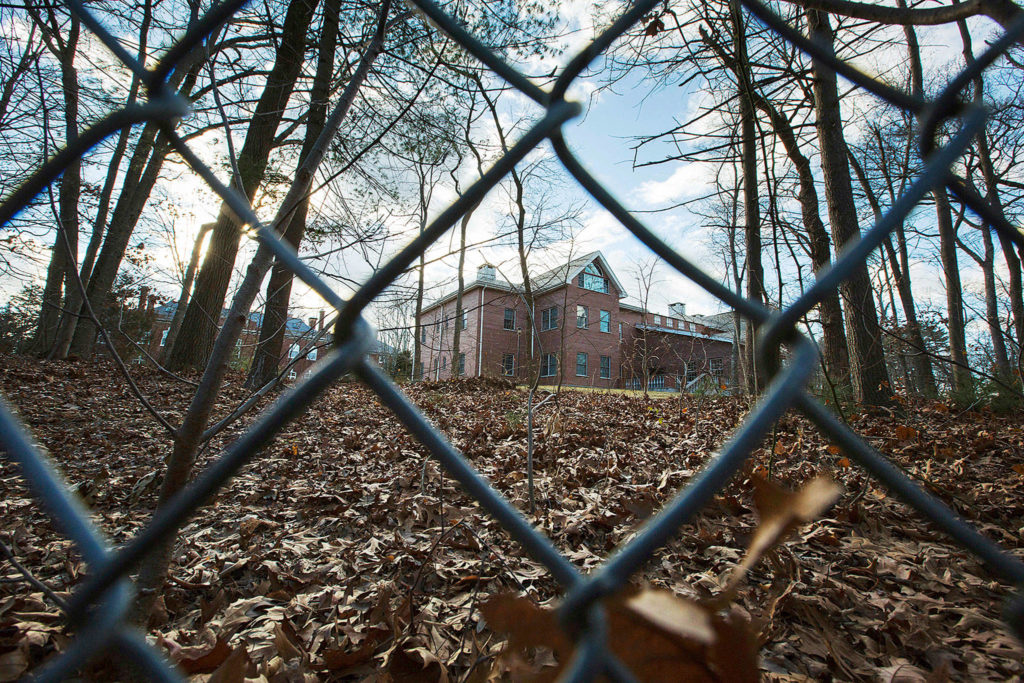 This estate in the village of Upper Brookville in the town of Oyster Bay, New York, on Long Island was closed to Russian diplomats in retaliation for spying and cyber-meddling in the U.S. presidential election. (AP Photo/Alexander F. Yuan) 
