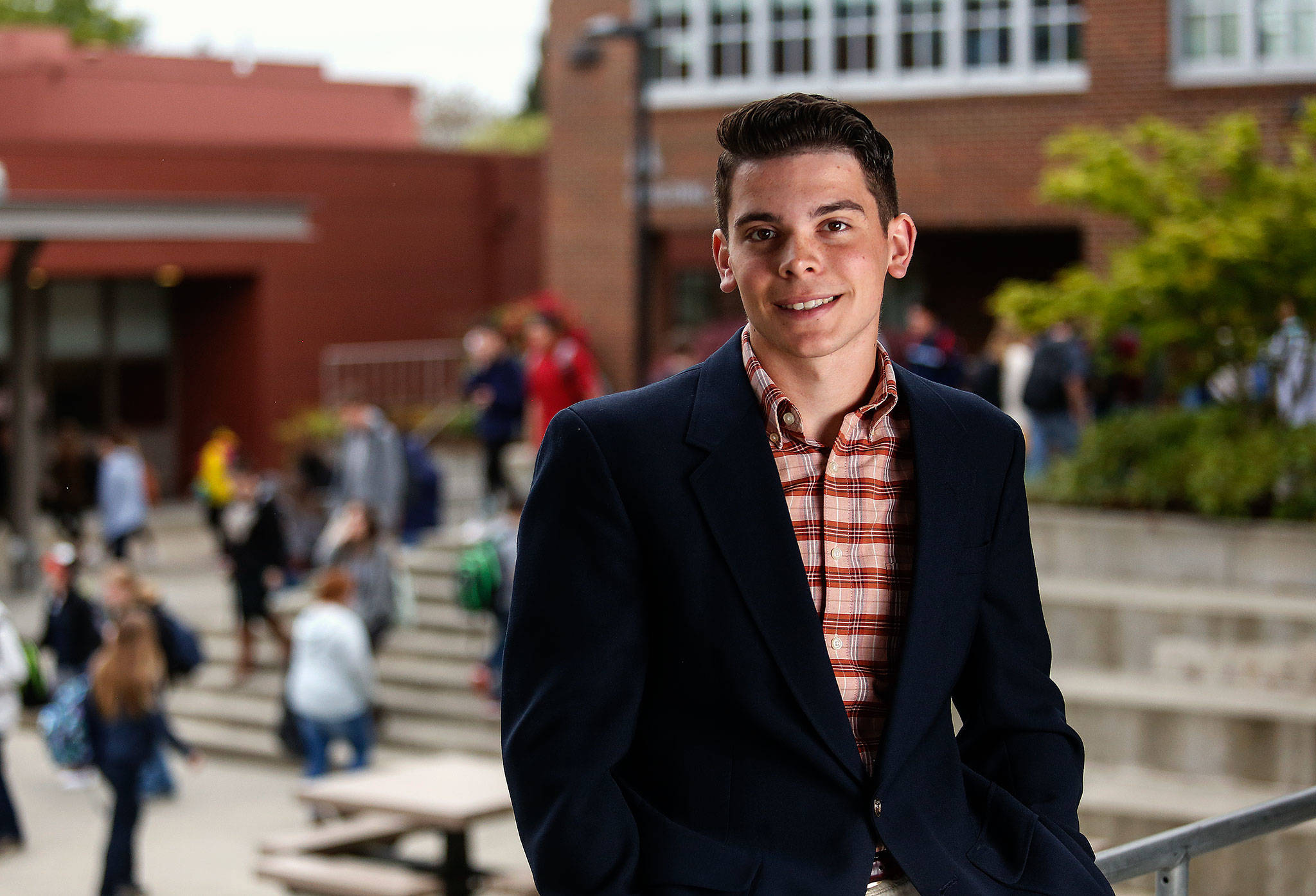 Graduating senior at Snohomish High School and Academy Northwest High School, Peter Faber is headed to the U.S. Naval Academy and aims to be an astronaut. (Dan Bates / The Herald)