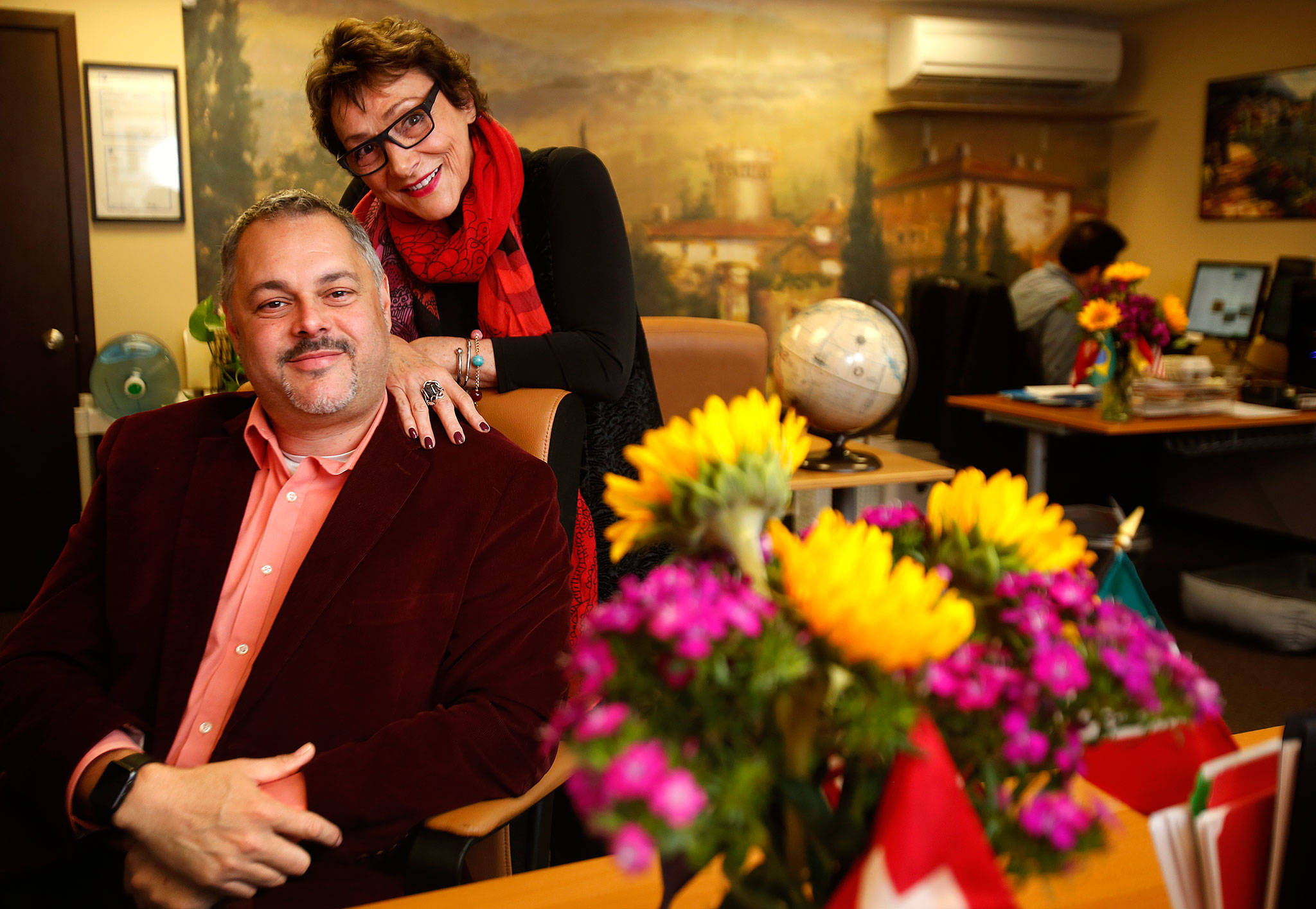 Deborah De Maio, and her son, Rem Malloy, owners of Italy4Real.com and Travel4Real.com, started up their travel businesses after visiting relatives in Italy more than 20 years ago. (Dan Bates / The Herald)