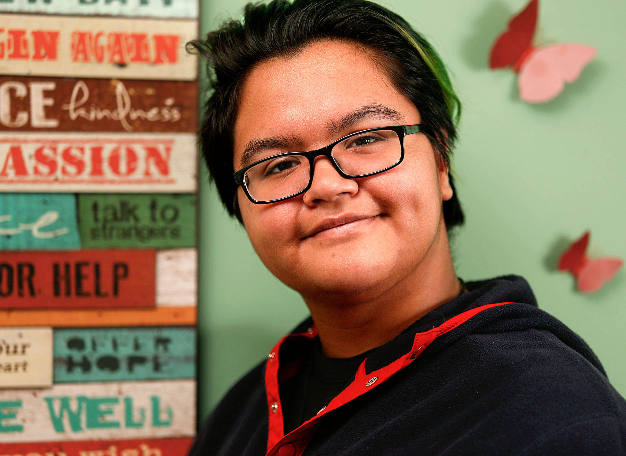 Marysville Mountain View High School senior, Selma Marin, is this week’s Herald Super Kid. (Dan Bates / The Herald)