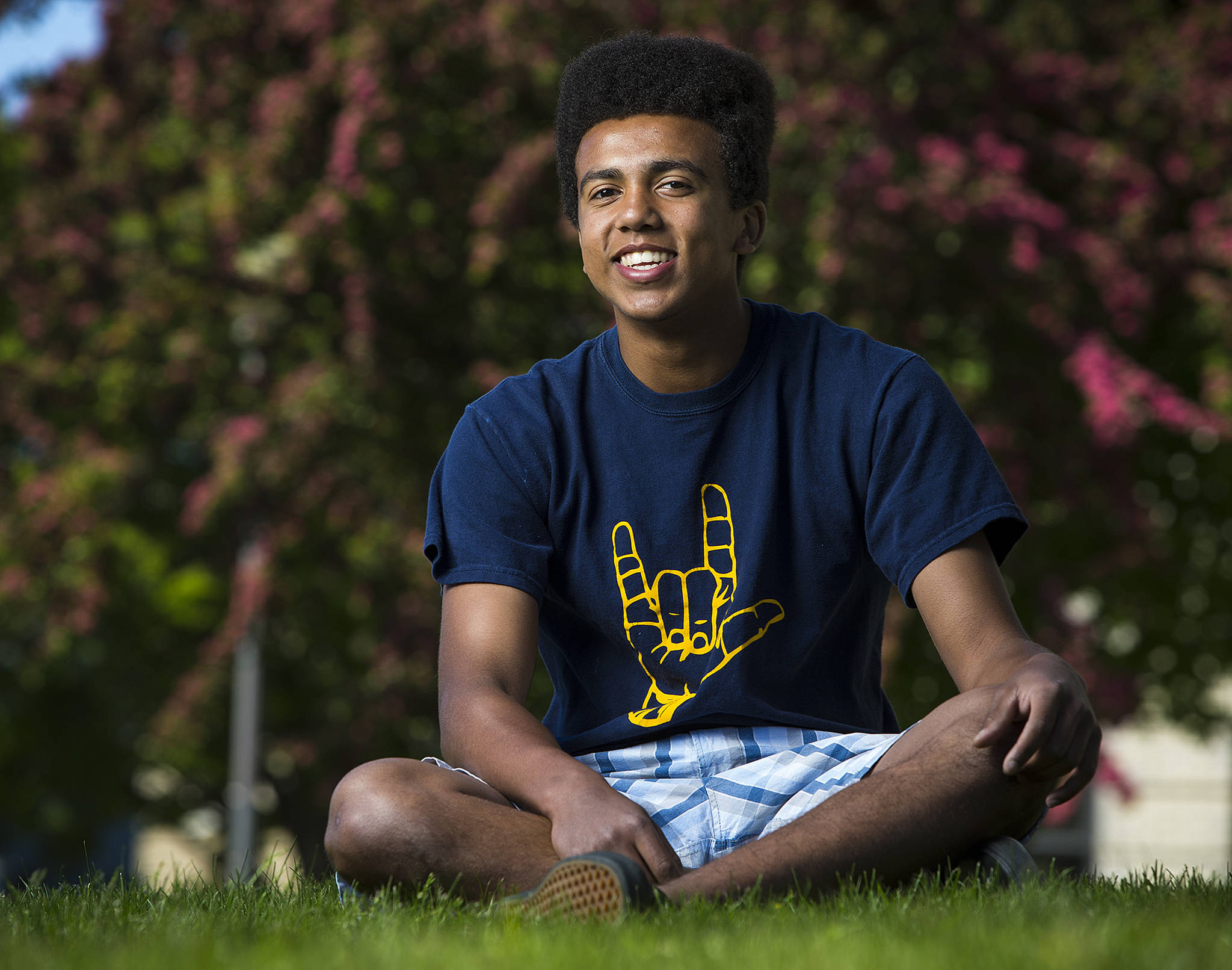 Everett High School’s Michael Larson has made it his goal to help every student at school feel included. (Ian Terry / The Herald)