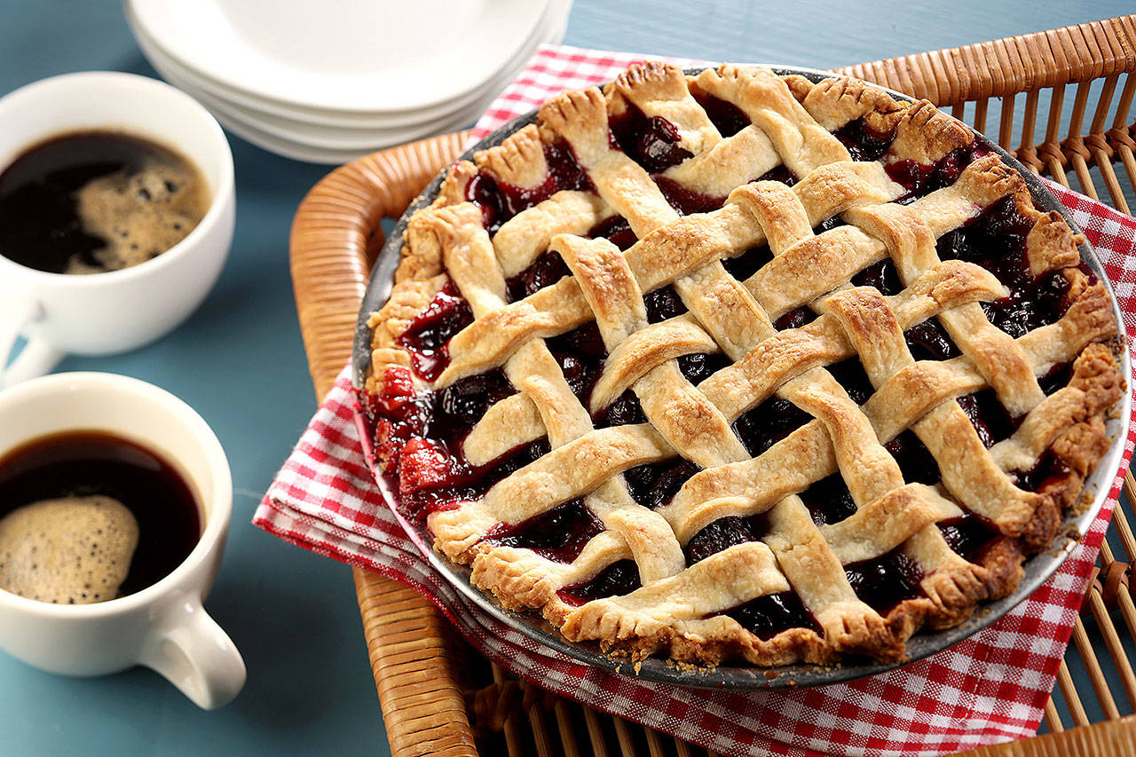 Agent Cooper would favor this pie, made with sweet cherries and a touch of almond extract. (Michael Tercha / Chicago Tribune)
