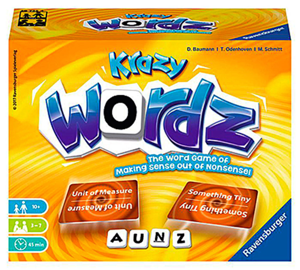 Krazy Wordz is a challenging word game that’s about making sense out of nonsense. (Tribune News Service)

