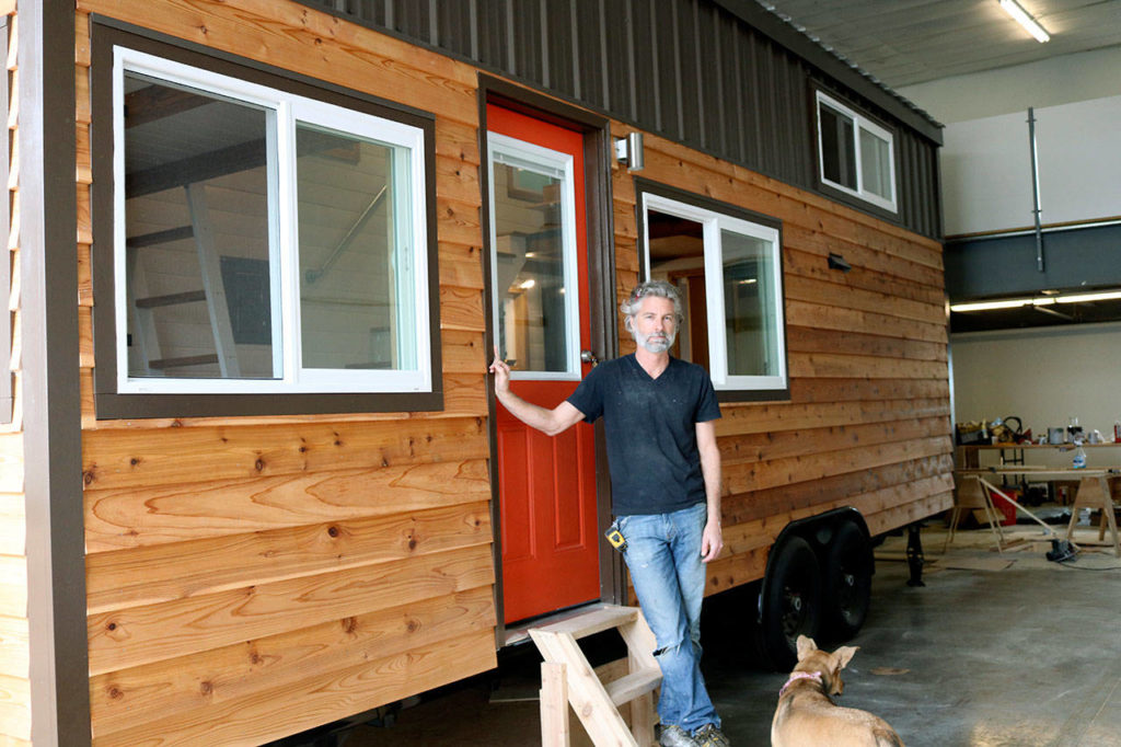 Bellingham’s Shannon Black decided to make tiny homes while living on a houseboat on Lake Union in Seattle. (Emily Hamann / Bellingham Business Journal)
