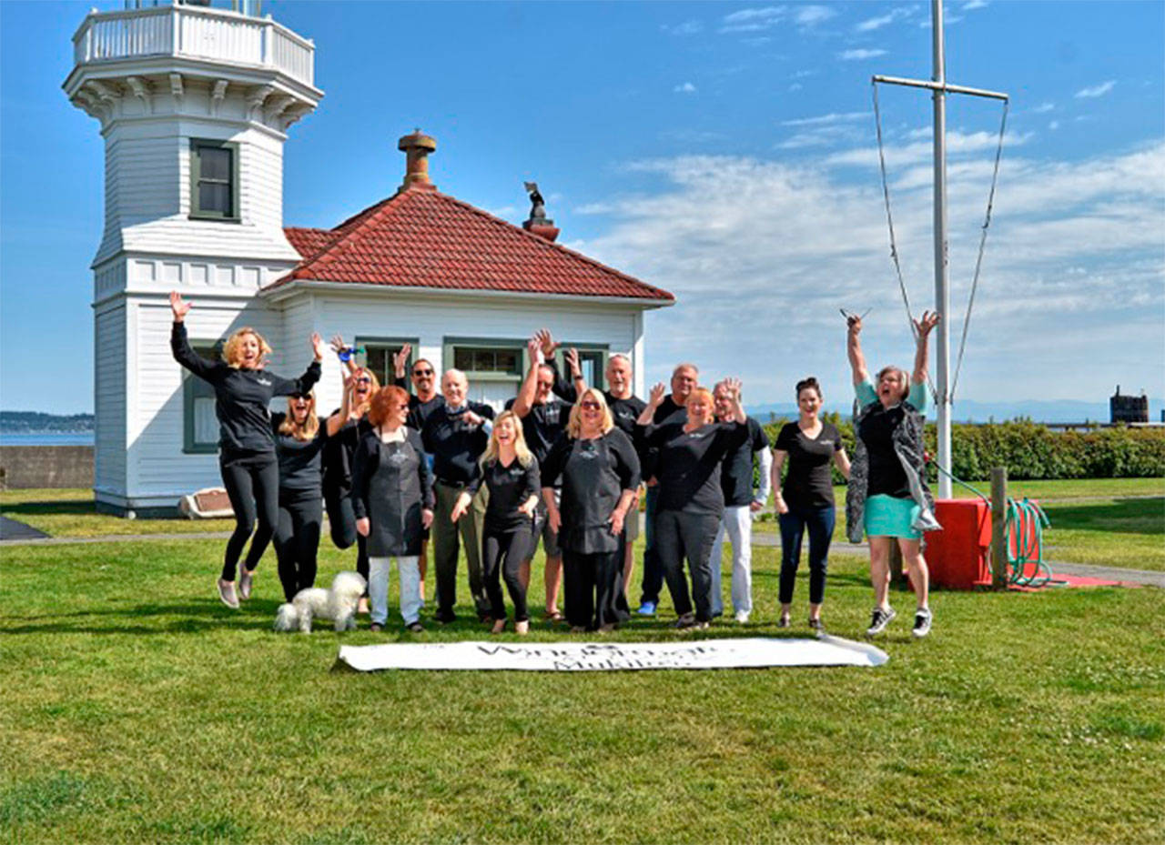 Windermere Mukilteo celebrate a successful food drive for the Mukilteo Food Bank. (Contributed photo)