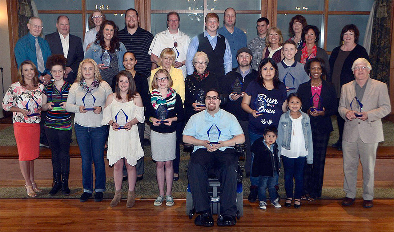 The YMCA of Snohomish County honored its outstanding policy, program, youth and financial development volunteers at a special recognition breakfast June 14. (Contributed photo)