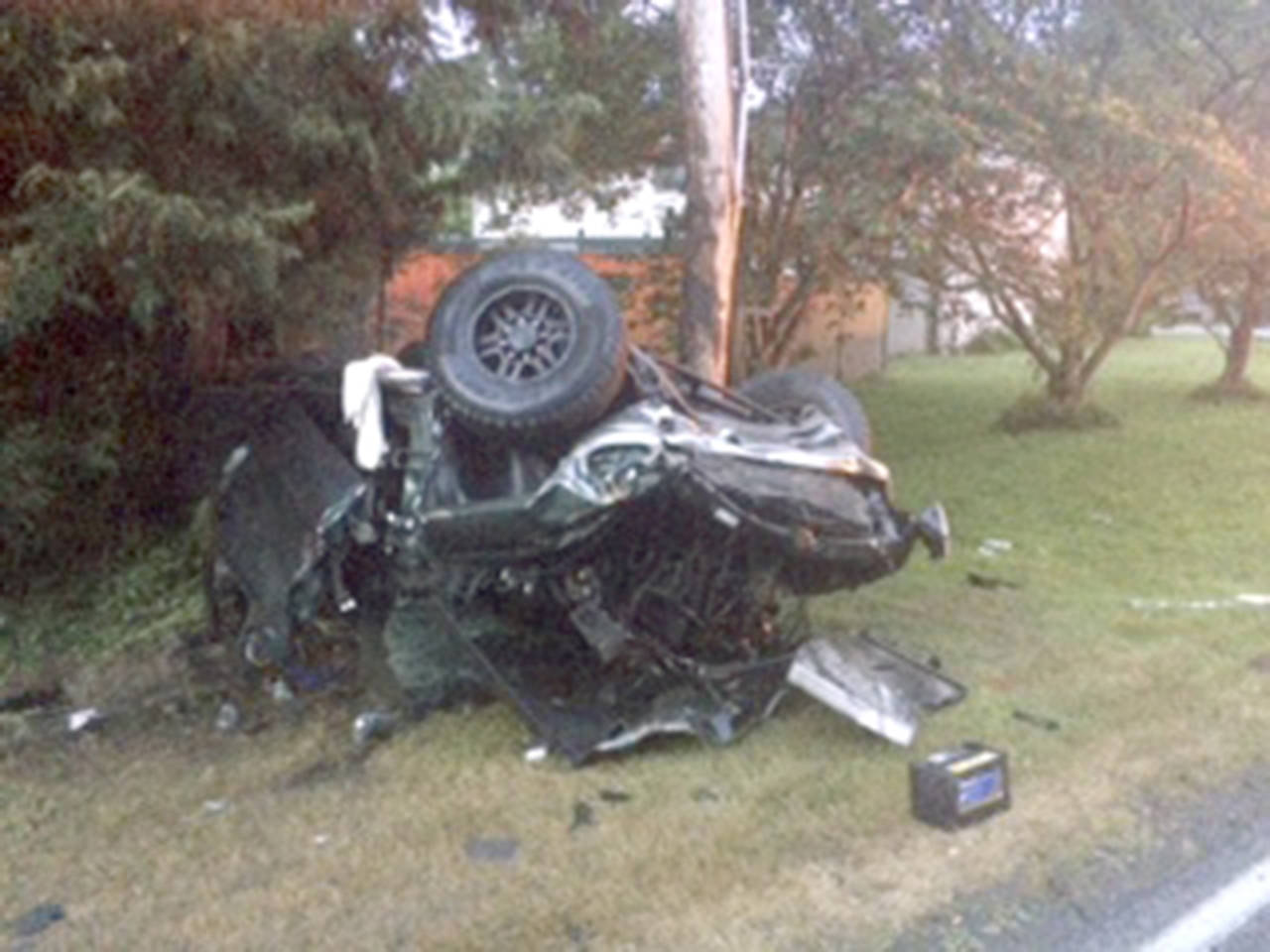 Snohomish County Sheriff’s Office collision investigation detectives were on the scene of a head-on collision between a pickup truck and passenger car overnight. The crash occurred shortly before midnight Tuesday off S. Machias Road. Two people were taken to the hospital. (Snohomish County Sheriff’s Office)