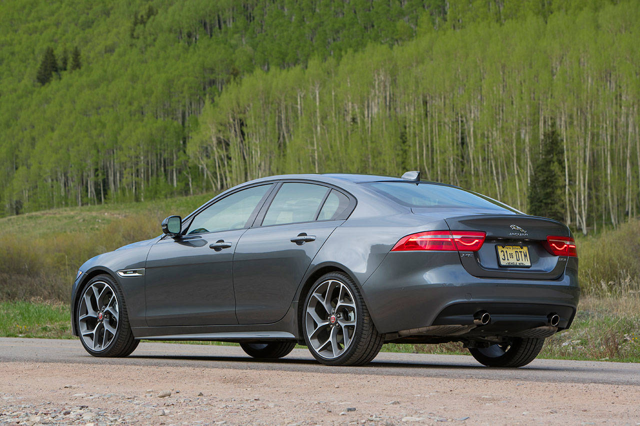 The all-new 2017 Jaguar XE premium compact sedan is offered in four different trim levels: XE, XE Premium, XE Prestige and XE R-Sport. (Manufacturer photo)