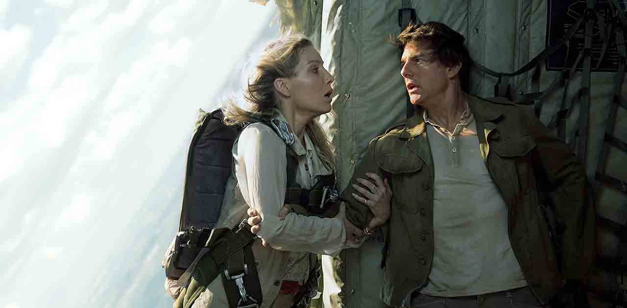 Annabelle Wallis and Tom Cruise in “The Mummy.” (Chiabella James / Universal Pictures)