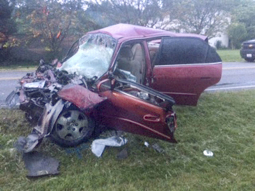 Two people were injured in an overnight crash between a passenger car and a pickup truck outside of Lake Stevens. (Snohomish County Sheriff’s Office)
