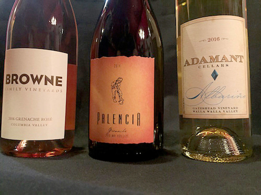 The three top wines in this year’s Walla Walla Valley Wine Competition. (Photo by Andy Perdue/Great Northwest Wine)
