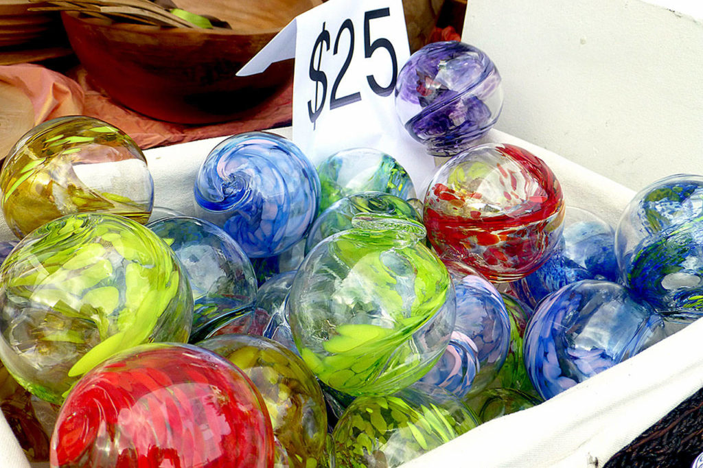 Find bargains on glass, ceramics, watercolors, oils, acrylics, photography, garden art, fiber arts and jewelry at the Artists’ Garage Sale. (Schack Art Center)
