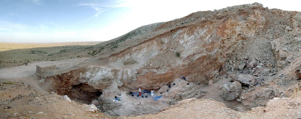 This Oct. 15, 2009 photo shows the Jebel Irhoud site in Morocco where the oldest known fossils of human species have been unearthed, revealing an early evolutionary step toward developing the fully modern human body. (Shannon McPherron/Max Planck Institute for Evolutionary Anthropology via AP, file)
