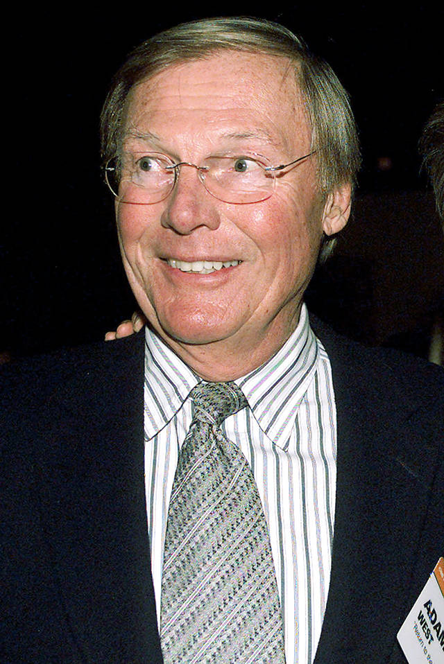 This 2003 photo shows actor Adam West in the Hollywood area of Los Angeles. (AP Photo/Jill Connelly)