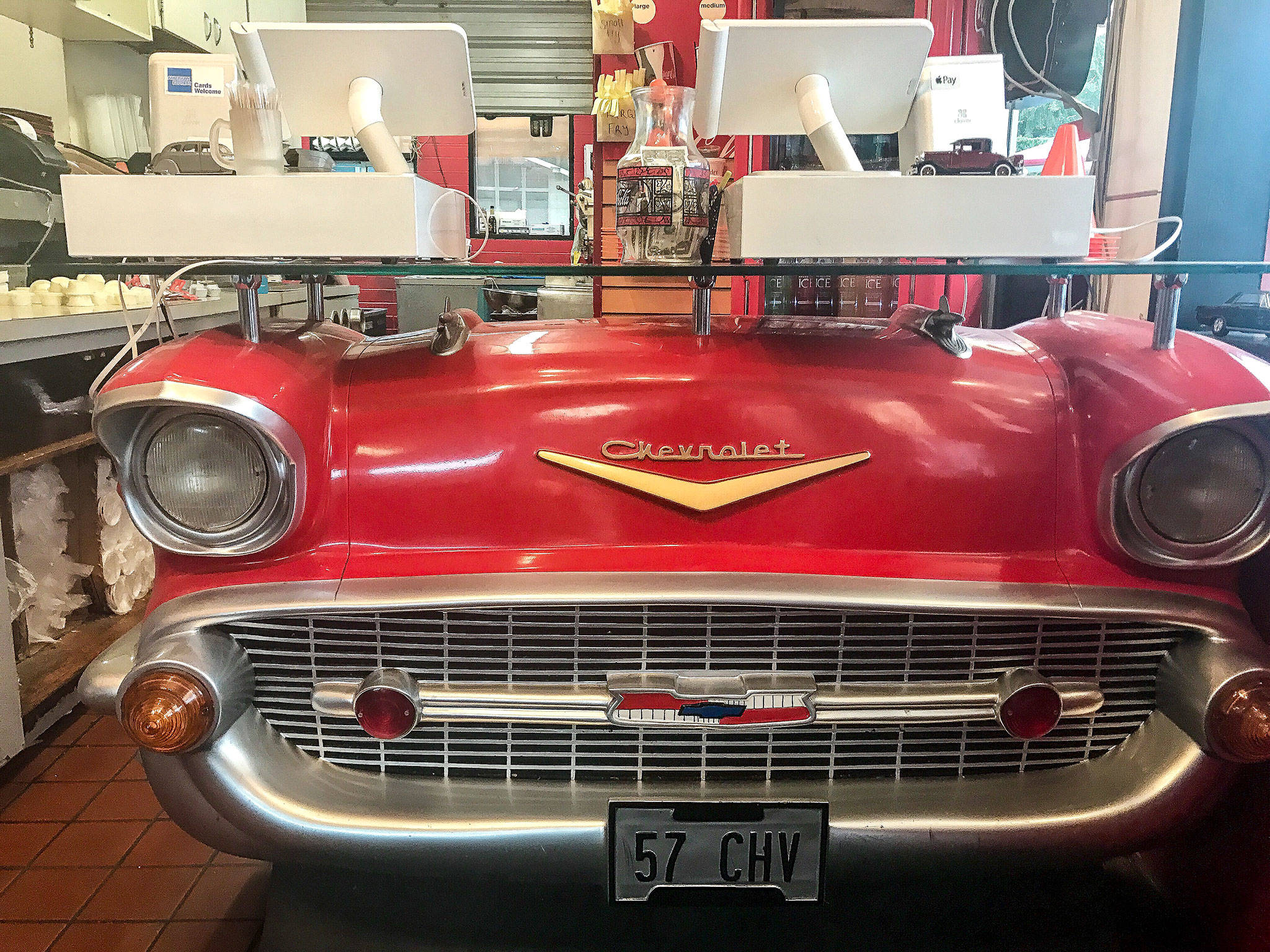 The front counter at Mikie’s Restaurant makes ordering fun and easy. (Andrea Brown/The Herald)