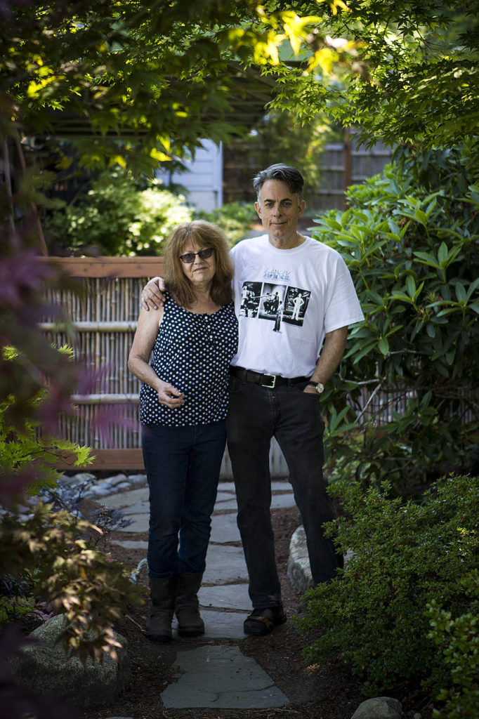Since moving to their north Edmonds home in 2013, Suzanne Juergensen and Jess Grant have cultivated their garden to have an array of unique sights, scents and colors. (Ian Terry / The Herald)
