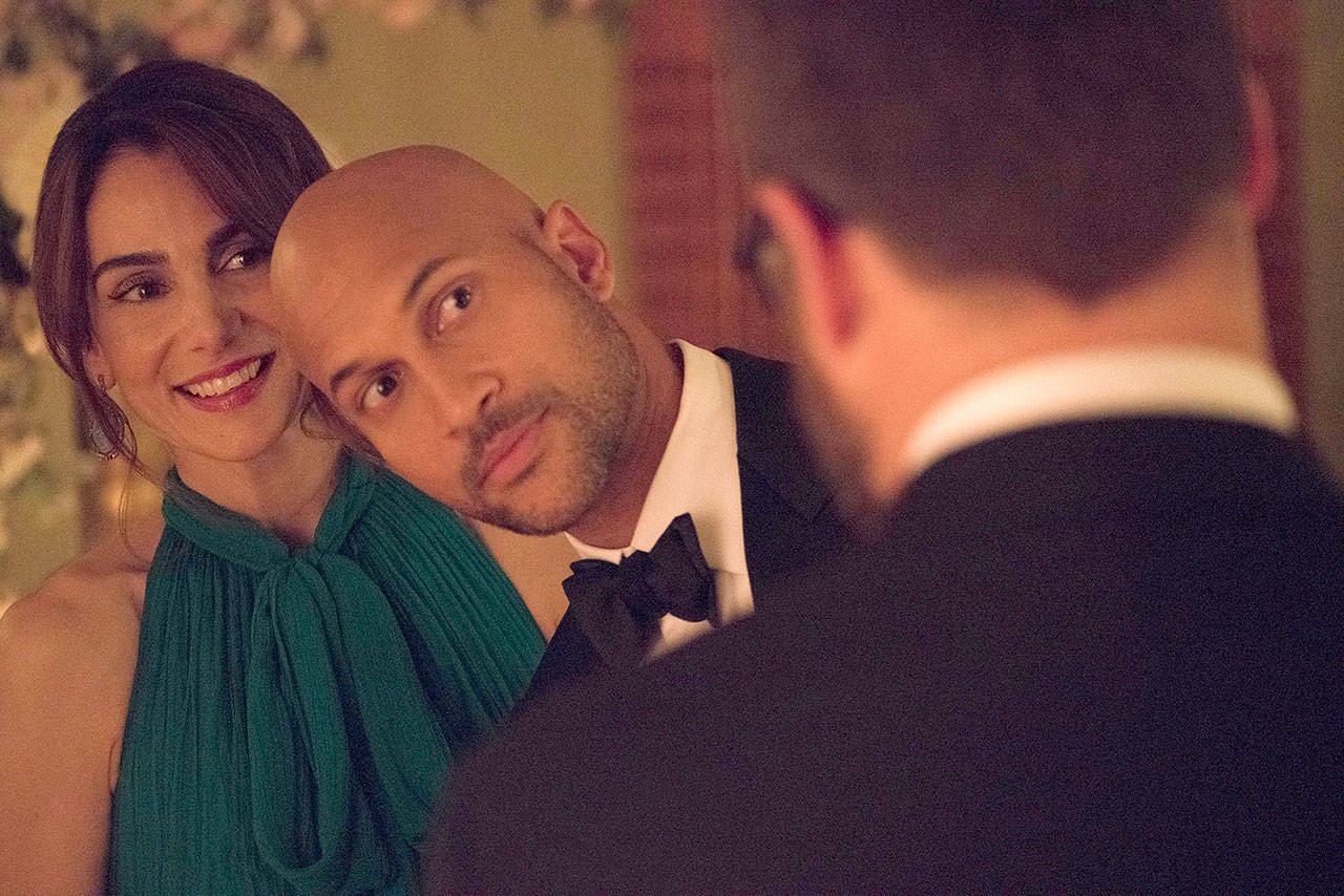 Annie Parisse and Keegan-Michael Key in “Friends from College.” (Barbara Nitke / Netflix)