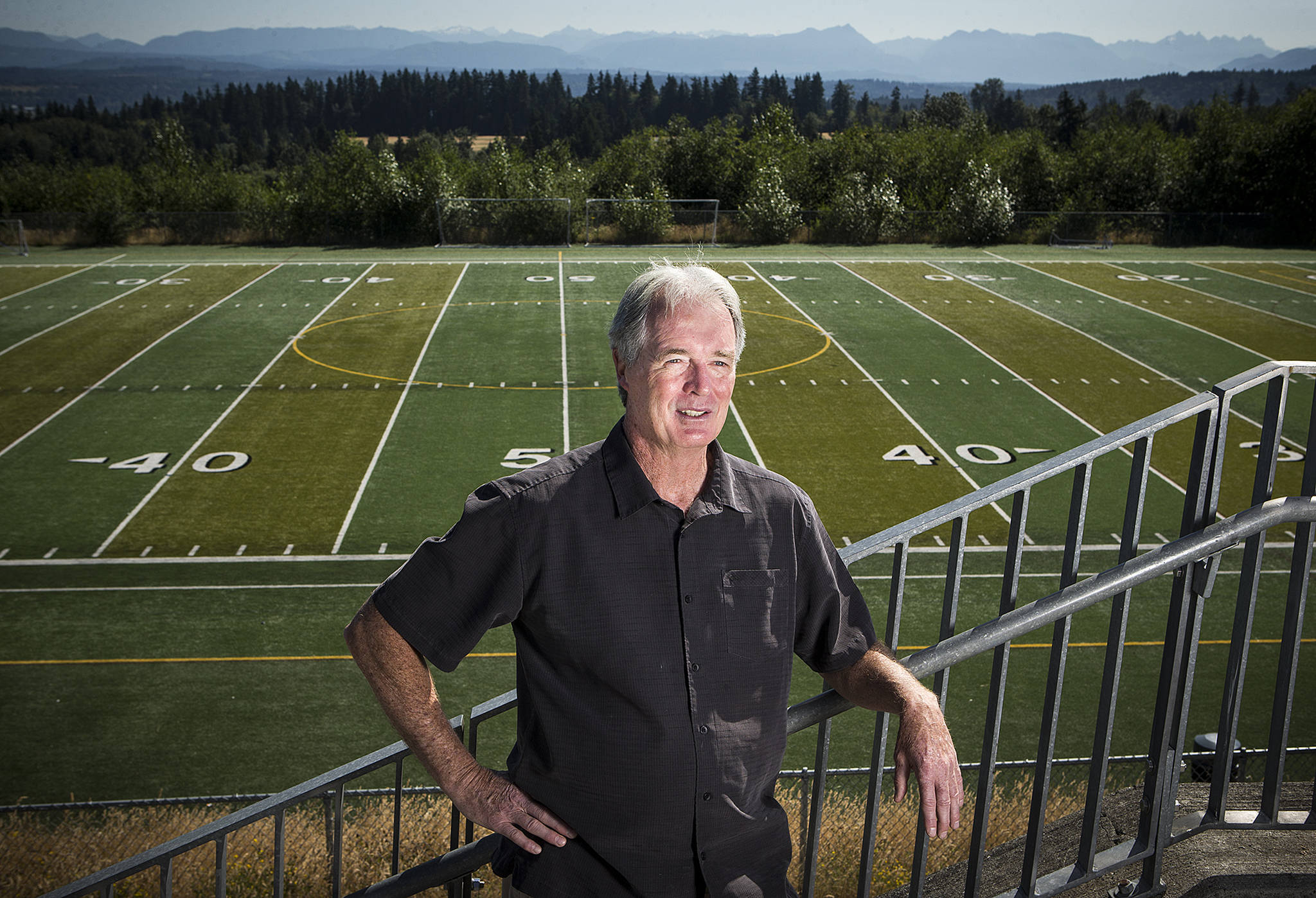 Longtime Snohomish School District coach and athletic director Mark Albertine is retiring after 41 years. (Ian Terry / The Herald)