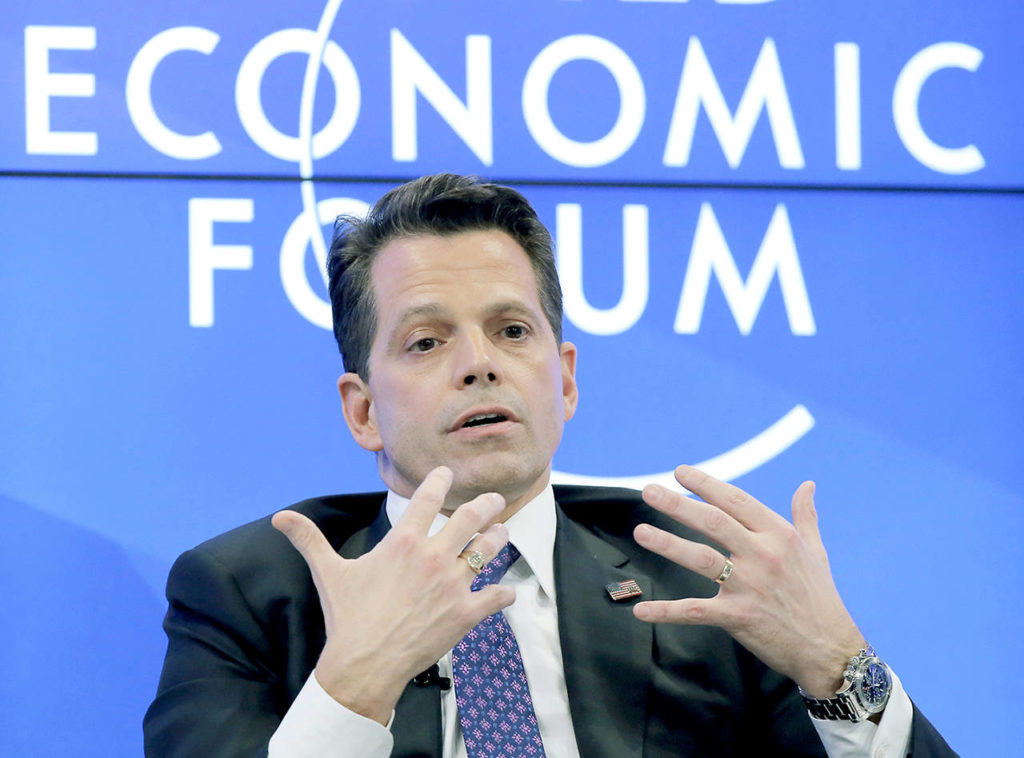 In this Jan. 17 photo, New York financier Anthony Scaramucci speaks at the World Economic Forum in Davos, Switzerland. (AP Photo/Michel Euler, File)
