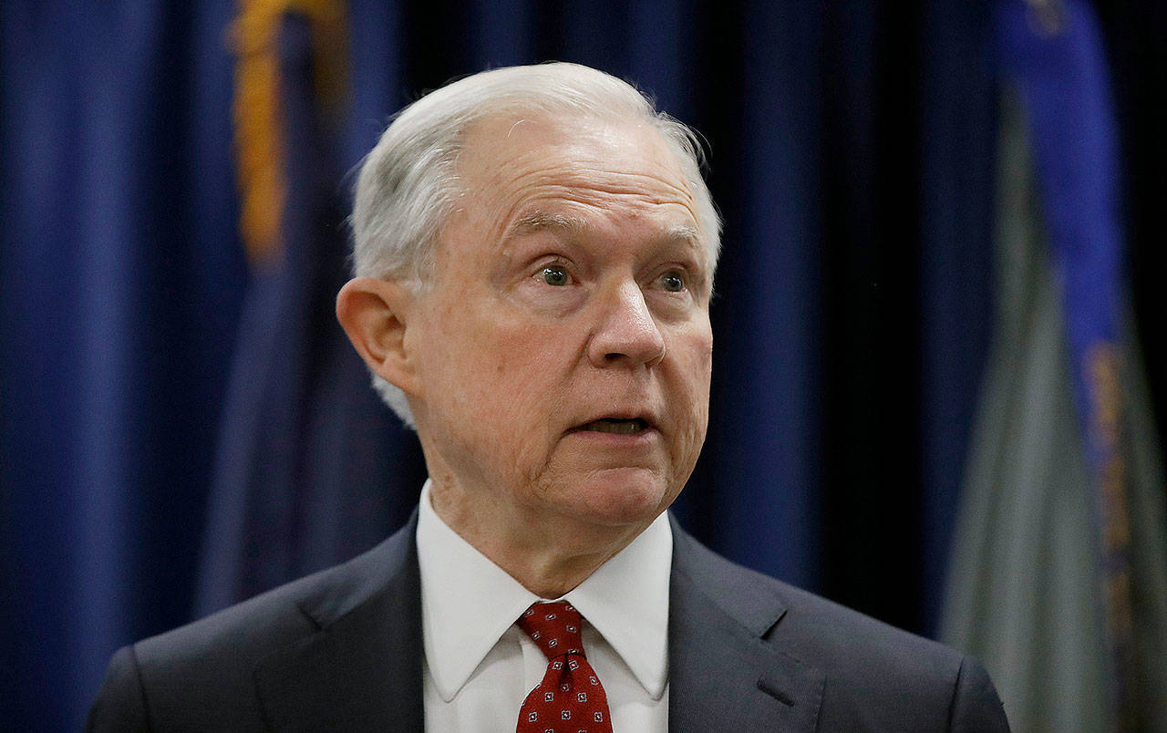 Attorney General Jeff Sessions speaks in Philadelphia last week. (AP Photo/Matt Rourke, File)