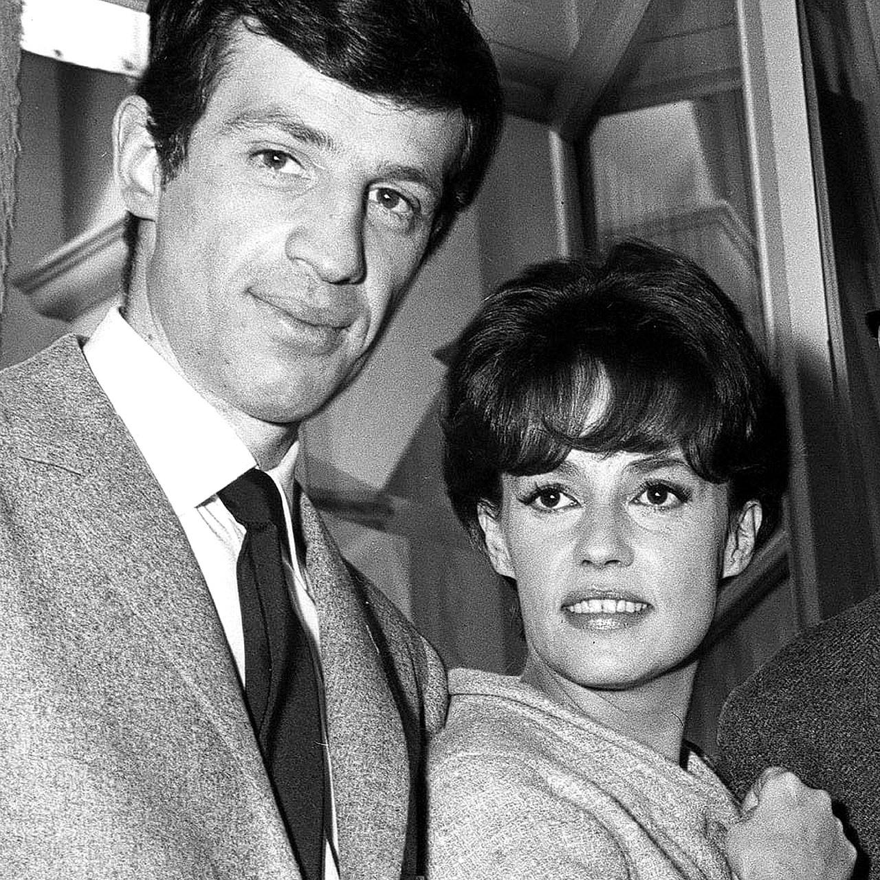Undated photo of Jeanne Moreau (right) and Jean Paul Belmondo at Billancourt studios near Paris. French actress Moreau, whose seven-decade career included work with Francois Truffaut, Orson Welles, Wim Wenders and other acclaimed directors, died at 89 on Monday. (AP Photo/File)