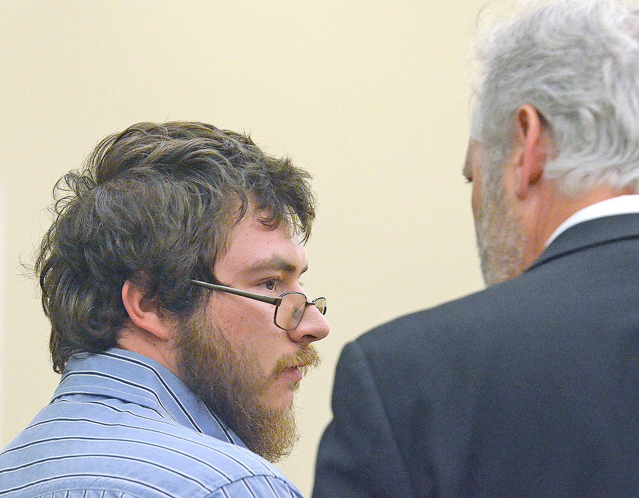 Jaramy Chism appears in Skagit County Superior Court on July 17. (Scott Terrell/Skagit Valley Herald via AP)