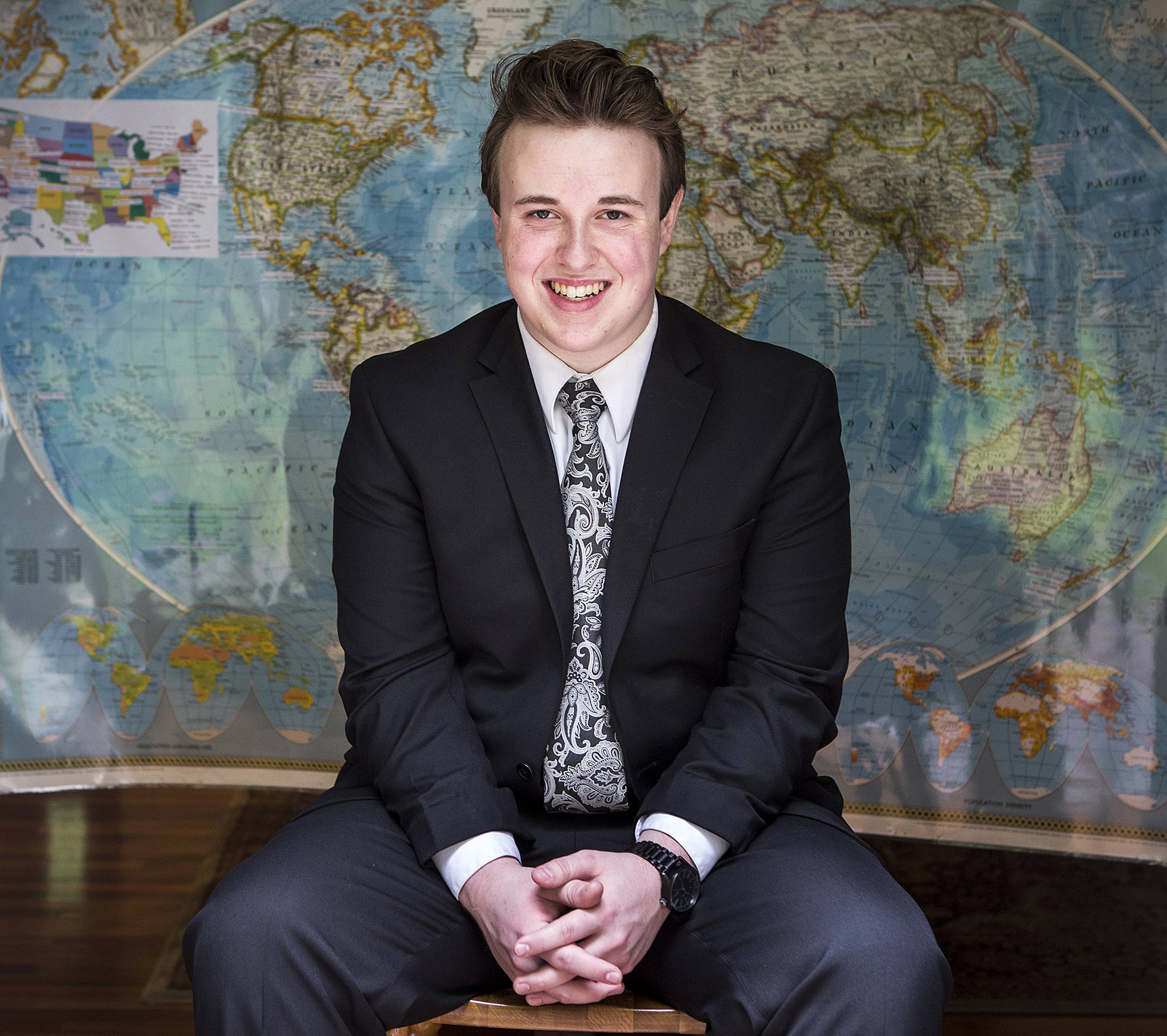Recent Lake Stevens High School graduate Sean Lavering will be embarking on a two-year mission in Brazil for The Church of Jesus Christ of Latter-day Saints before attending Brigham Young University in Utah. (Ian Terry / The Herald)