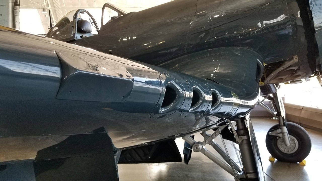 Only 6 inches long, the simple triangular “thingamabob” made the Corsair behave predictably, that is to say, stall symmetrically, which lowered aviators’ blood pressure significantly. (Flying Heritage and Combat Armor Museum photo)