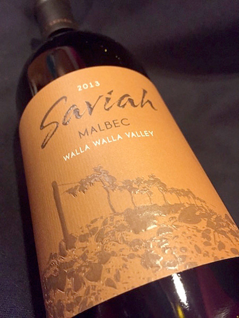 The Saviah Cellars 2013 malbec earned a gold medal at the 2017 Walla Walla Valley Wine Competition, which raises funds for the Walla Walla Community College winemaking program. (Photo by Andy Perdue / Great Northwest Wine)
