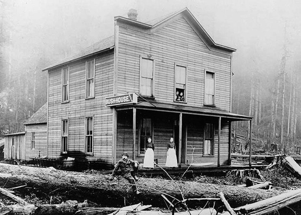 The Bush House in Index was smaller in this photo from the late 1800s (Courtesy of Blair Corson)
