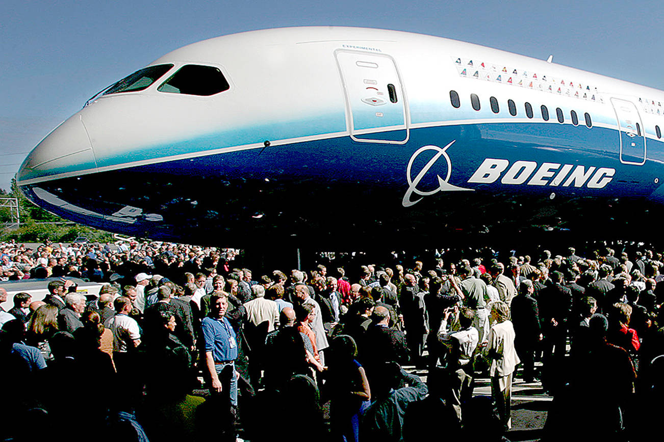 Boeing 787 first rolled out of Everett plant 10 years ago