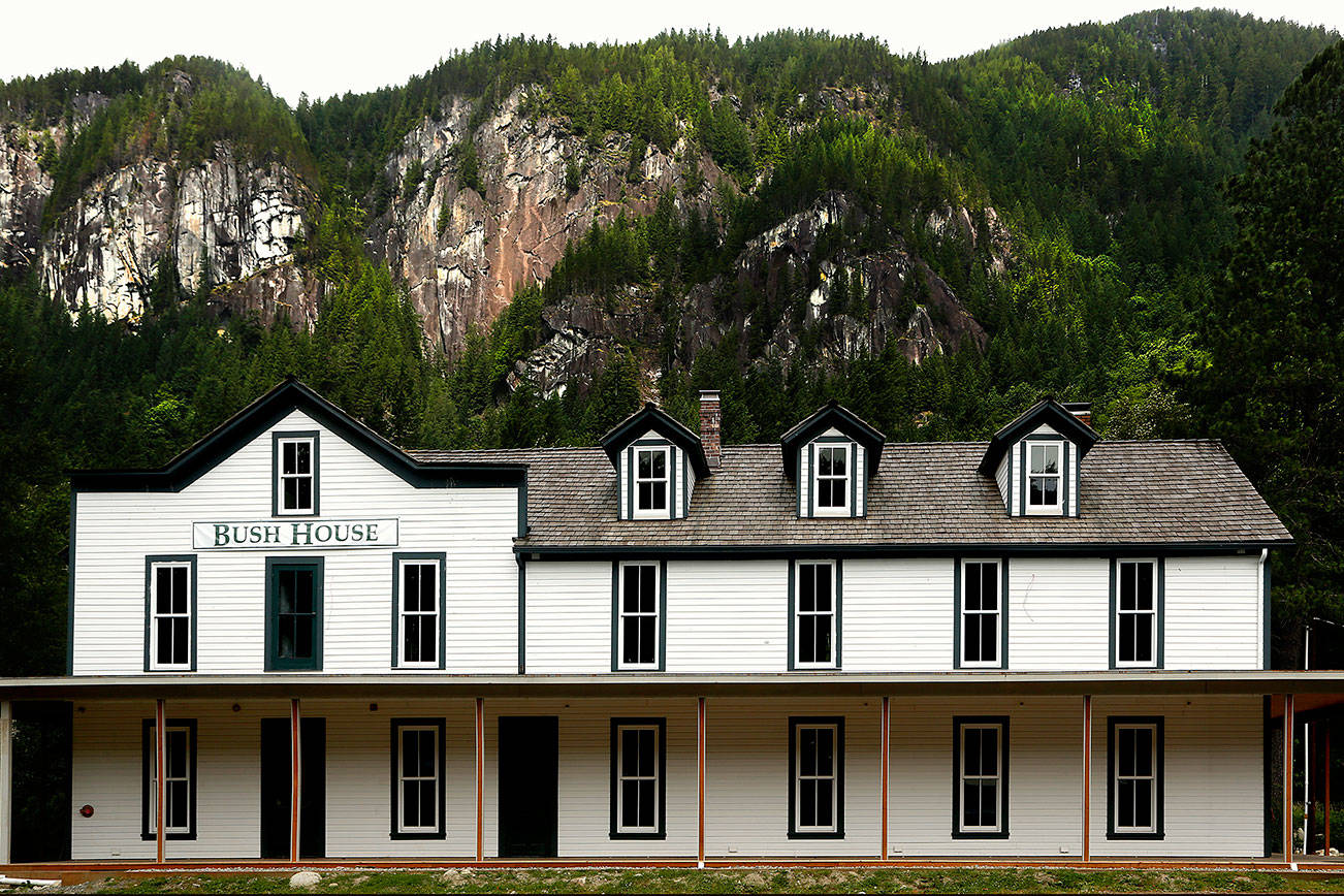 Sitting near the base of the Upper Town Wall in Index, the 1899 Bush House is looking more and more like the hotel it once was thanks to co-owners Blair and Kathy Corson, who are doing the restoration. The Bush House is also being nominated to the National Register of Historic Places. (Dan Bates / The Herald)