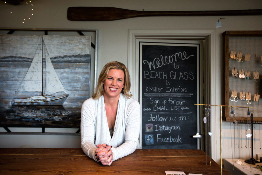 Krista Miller owns Beach Glass, a gift shop in Mukilteo. (Andy Bronson / The Herald)
