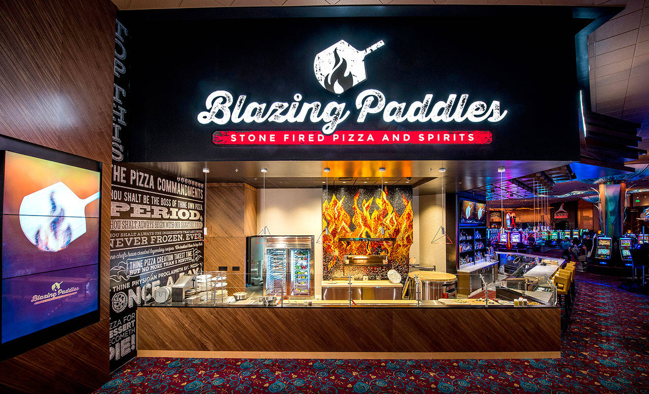 Customers can build their own pizza from four sauces and more than 50 ingredients or choose a chef-designed pie at Blazing Paddles, the newest dining option at Tulalip Resort Casino. (Contributed photo)