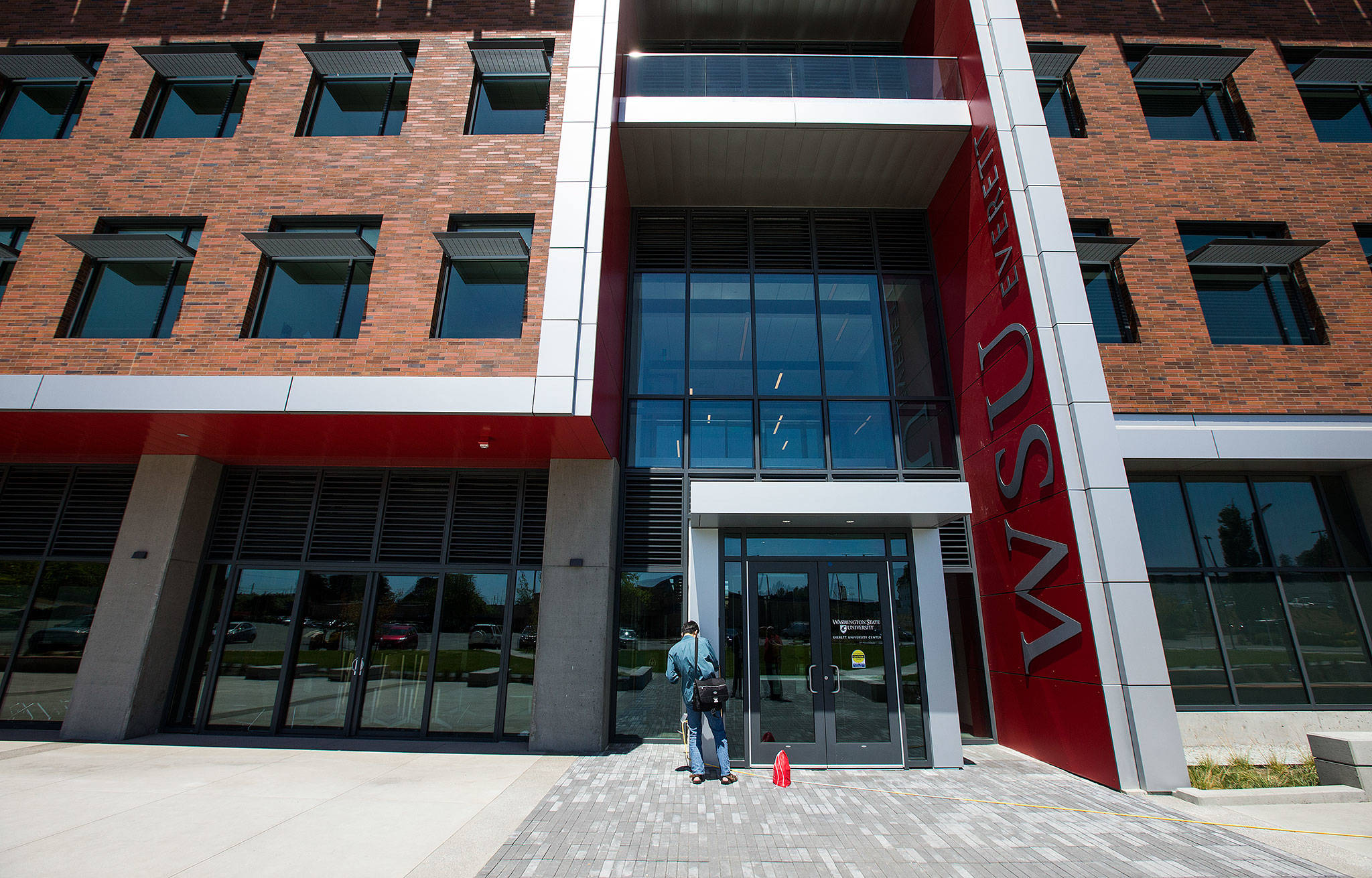 The new home of Washington State University North Puget Sound at Everett on Broadway. (Andy Bronson / The Herald)