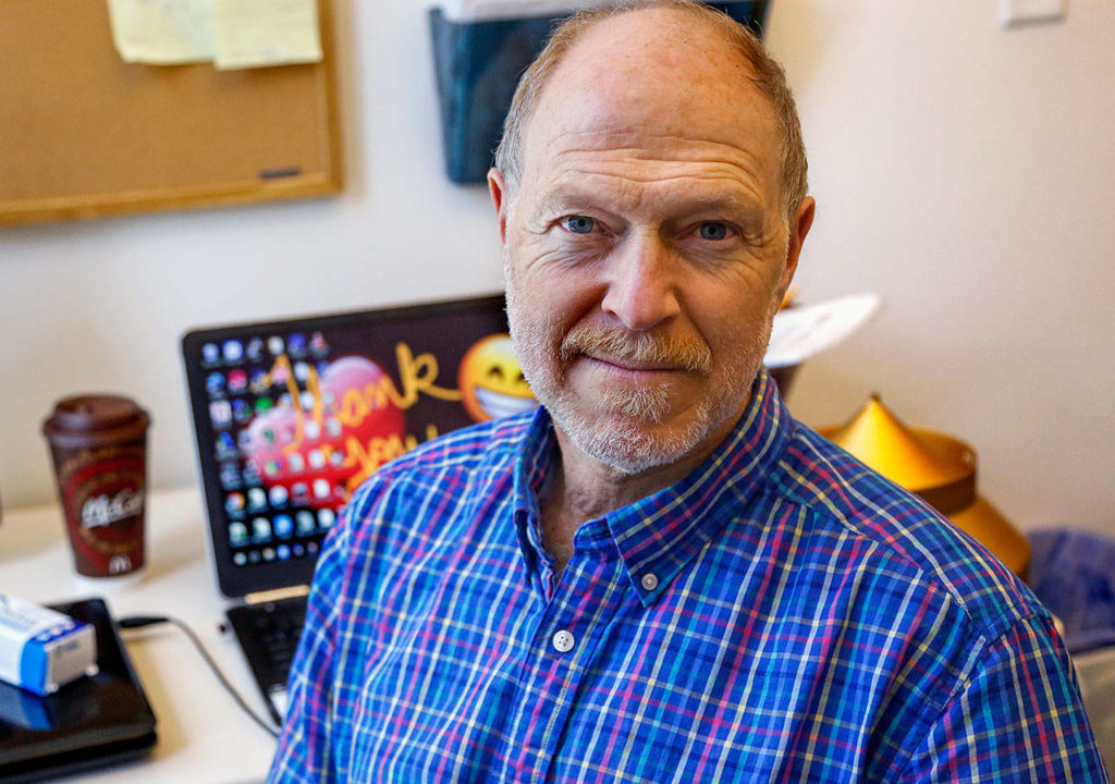 University of Washington at Bothell science professor Dan Jaffe is a featured speaker in the UW-Bothell pub series held at McMenamins Anderson School in Bothell. (Dan Bates / The Herald)
