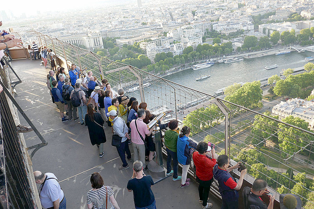 Paris views are best from the Eiffel Tower’s second level — closer to the sights.