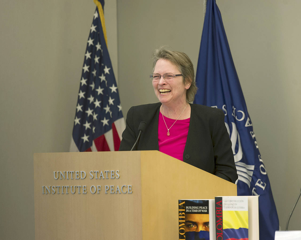Virginia M. Bouvier played a key role in reaching a peace treaty between rebel guerrillas and the Colombian government in 2016. (U.S. Institute of Peace)