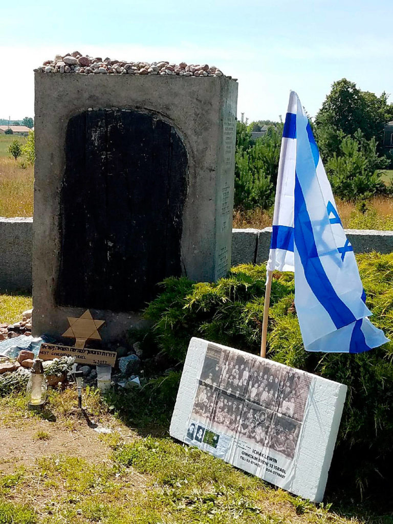 A memorial stands at Jedwabne, Poland, where hundreds of Jews were burned alive in a barn by their neighbors during the Holocaust. (Kari Wilson)
