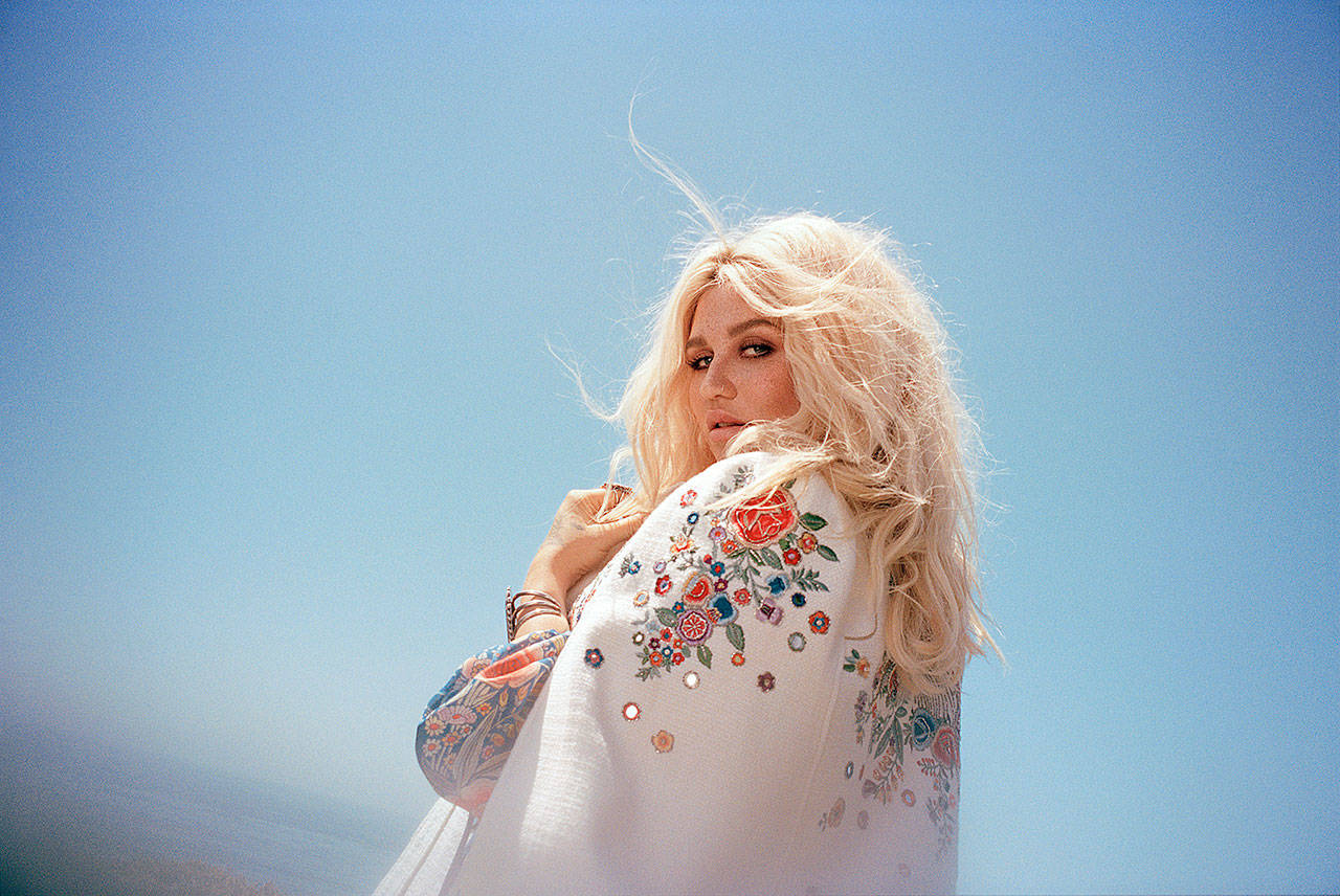 Pop star Kesha, famous for her bleary 2009 smash “Tik Tok,” has a new album out. “Rainbow,” is her first record since “Warrior” in 2012. (Olivia Bee/Shore Fire Media)