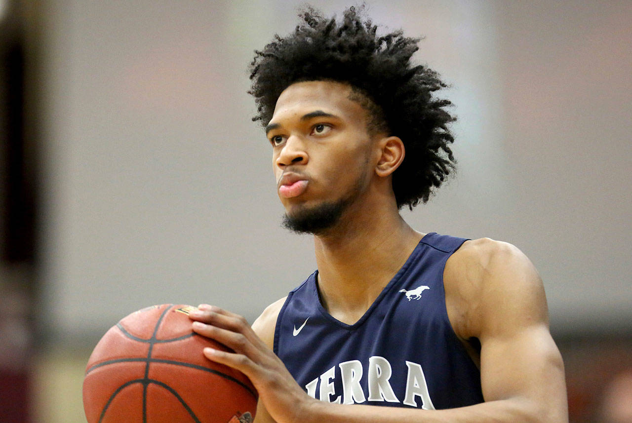 Marvin Bagley III, widely considered the top high school basketball player in the country, has committed to Duke and is eligible to join the Blue Devils in the upcoming season. (AP Photo/Gregory Payan, File )
