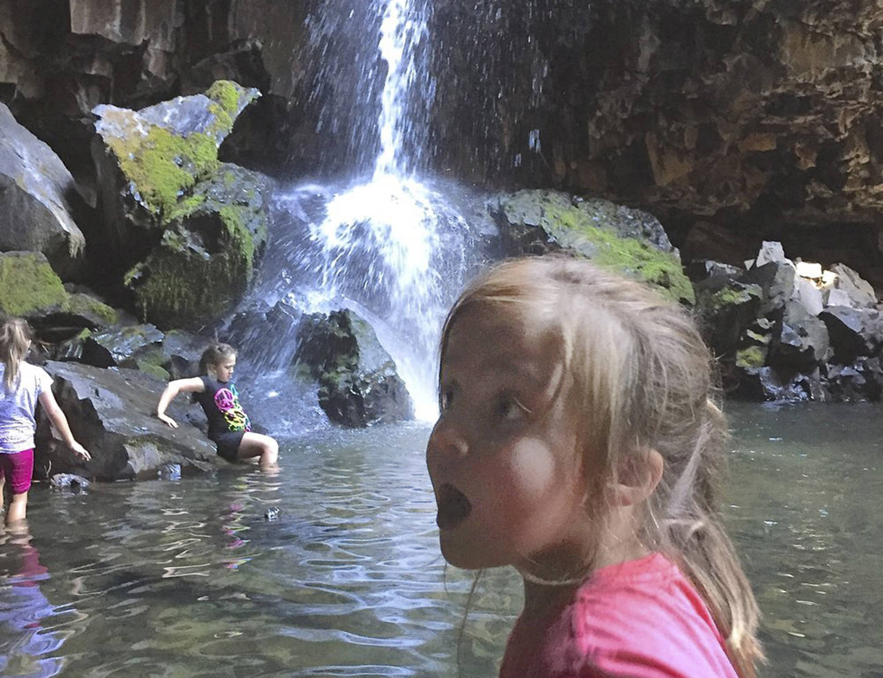 The waterfall pool at Boulder Cave.